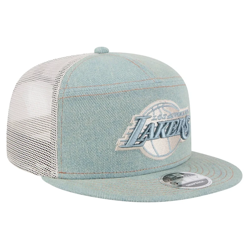 New Era Los Angeles Lakers Adventure Split Panel 9FIFTY Snapback Trucker Hat