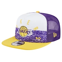 New Era Los Angeles Lakers Arch A-Frame Trucker 9FIFTY Snapback Hat