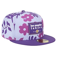 New Era Los Angeles Lakers Palm Fronds 2-Tone 59FIFTY Fitted Hat