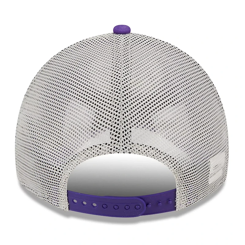 New Era Los Angeles Lakers Rally Drive Distressed Patch 9TWENTY Trucker Adjustable Hat