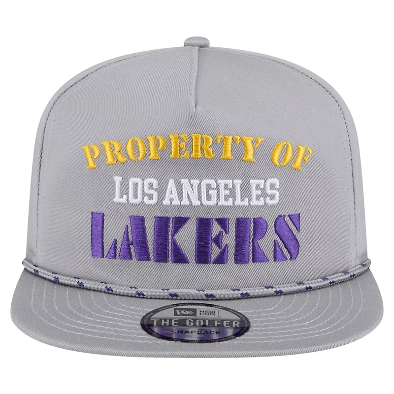 New Era Los Angeles Lakers Throwback Property Of Golfer Snapback Hat