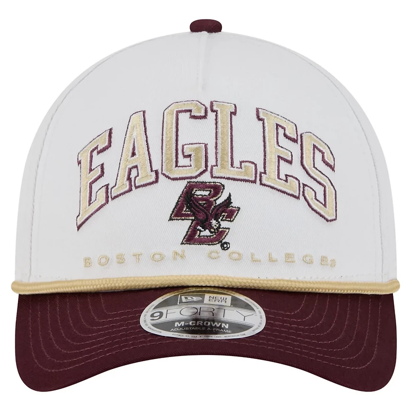 New Era Maroon Boston College Eagles Arch Two-Tone Rope 9FORTY A-Frame M-Crown Adjustable Hat