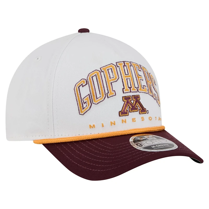 New Era Maroon Minnesota Golden Gophers Arch Two-Tone Rope 9FORTY A-Frame M-Crown Adjustable Hat