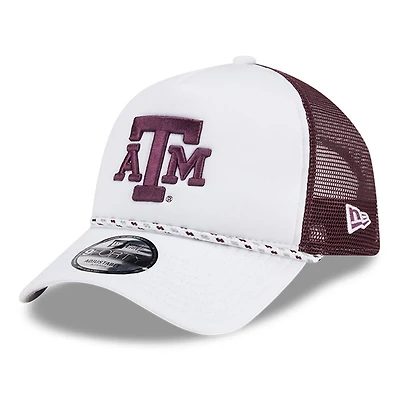 New Era /Maroon Texas AM Aggies Court Sport Foam A-Frame 9FORTY Adjustable Trucker Hat