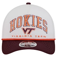 New Era Maroon Virginia Tech Hokies Arch Two-Tone Rope 9FORTY A-Frame M-Crown Adjustable Hat