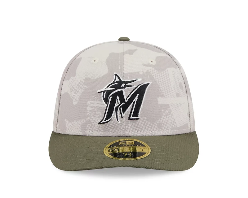 New Era Men's Miami Marlins  2025 Armed Forces Day Low Profile 59FIFTY