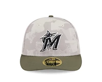 New Era Men's Miami Marlins  2025 Armed Forces Day Low Profile 59FIFTY