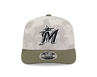 New Era Men's Miami Marlins  2025 Armed Forces Day Stretch Snap 9SEVENTY