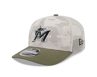 New Era Men's Miami Marlins  2025 Armed Forces Day Stretch Snap 9SEVENTY