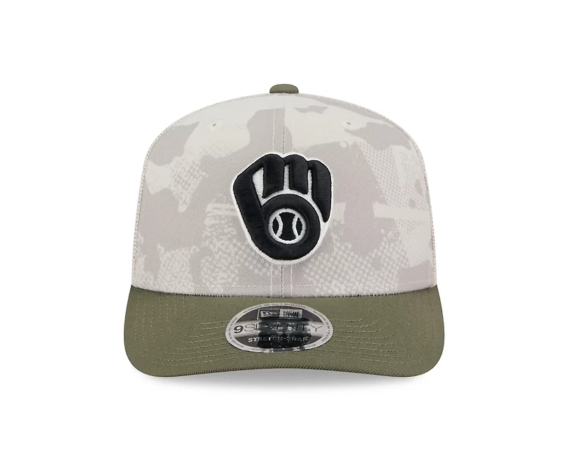 New Era Men's Milwaukee Brewers  2025 Armed Forces Day Stretch Snap 9SEVENTY