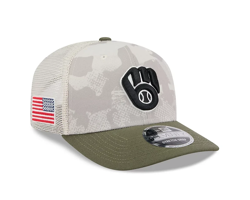 New Era Men's Milwaukee Brewers  2025 Armed Forces Day Stretch Snap 9SEVENTY