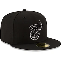 New Era Miami Heat  White Logo 59FIFTY Fitted Hat