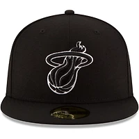New Era Miami Heat  White Logo 59FIFTY Fitted Hat