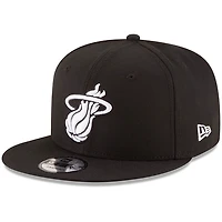New Era Miami Heat  White Logo 9FIFTY Adjustable Snapback Hat
