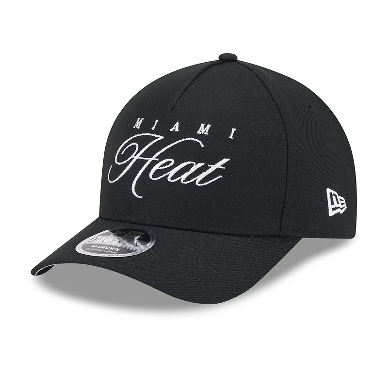 New Era Miami Heat 2025 NBA Draft M-Crown A-Frame 9FORTY Adjustable Hat