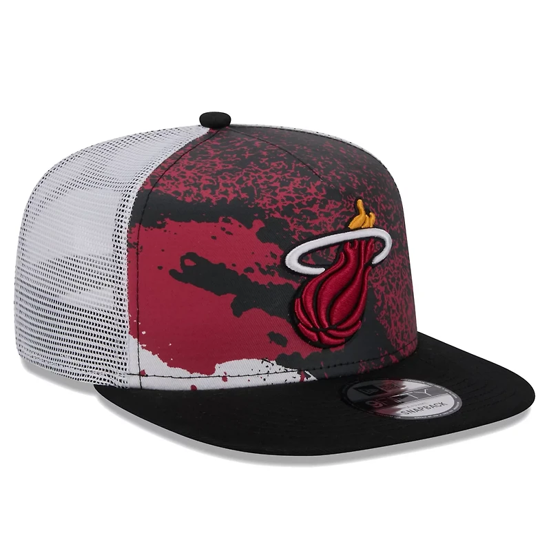New Era Miami Heat Court Sport Speckle 9FIFTY Snapback Hat