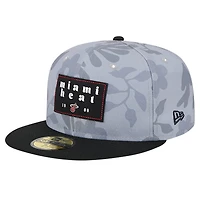 New Era Miami Heat Palm Fronds 2-Tone 59FIFTY Fitted Hat