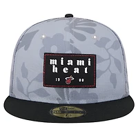 New Era Miami Heat Palm Fronds 2-Tone 59FIFTY Fitted Hat