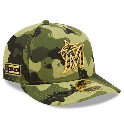 New Era Miami Marlins 2022 Armed Forces Day On-Field Low Profile 59FIFTY