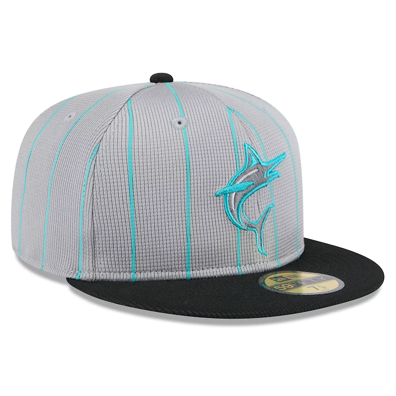 New Era Miami Marlins 2025 Batting Practice 59FIFTY Fitted Hat