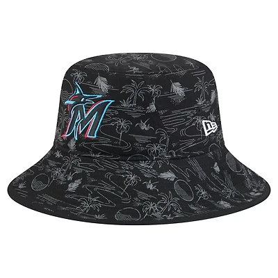 New Era Miami Marlins 2025 Spring Training All Over Print Bucket Hat