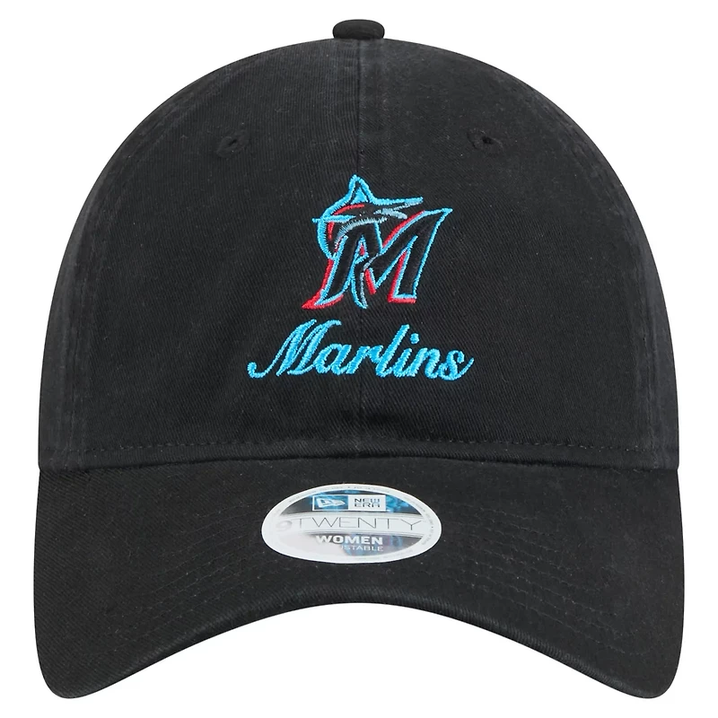 New Era Miami Marlins Preppy Team 9TWENTY Adjustable Hat