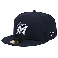 New Era Miami Marlins White Logo 59FIFTY Fitted Hat