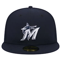 New Era Miami Marlins White Logo 59FIFTY Fitted Hat