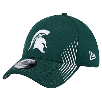New Era Michigan State Spartans Active Slash Sides 39THIRTY Flex Hat