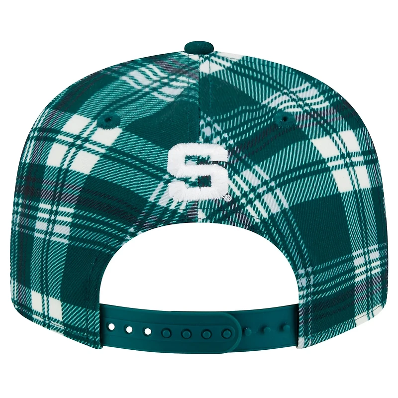 New Era Michigan State Spartans Plaid 9FIFTY Snapback Hat