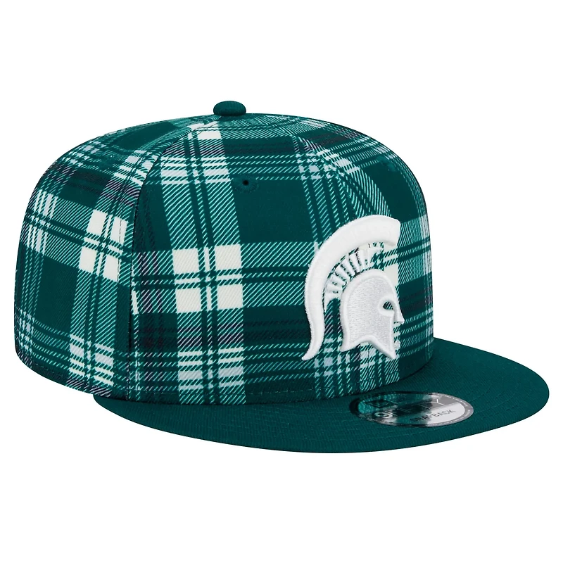 New Era Michigan State Spartans Plaid 9FIFTY Snapback Hat