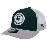 New Era Michigan State Spartans Throwback Circle Patch 9FIFTY Trucker Snapback Hat