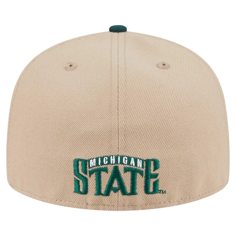 New Era Michigan State Spartans Throwback Two-Tone 59FIFTY Fitted Hat