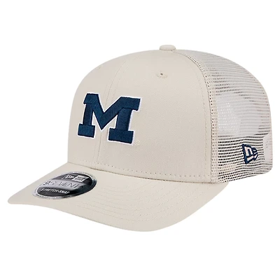 New Era Michigan Wolverines Canvas 9SEVENTY Stretch-Snap Adjustable Hat