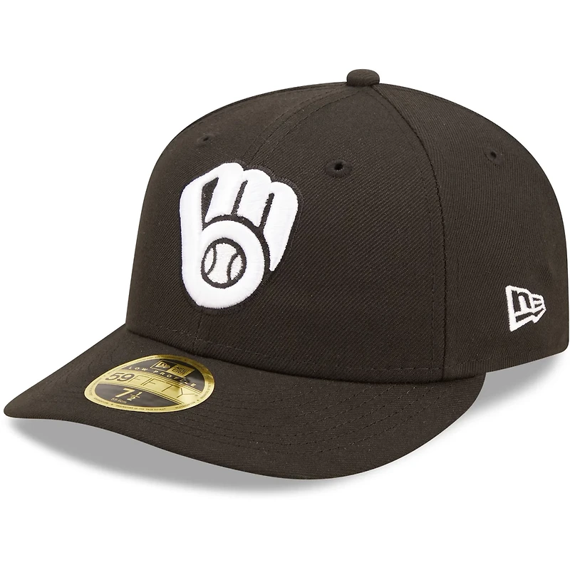 New Era Milwaukee Brewers White Low Profile 59FIFTY Fitted Hat