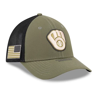 New Era Milwaukee Brewers 2026 Armed Forces Day 39THIRTY M-Crown Flex Hat