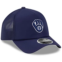 New Era Milwaukee Brewers 2026 Batting Practice Apex 9FORTY Adjustable Trucker Hat