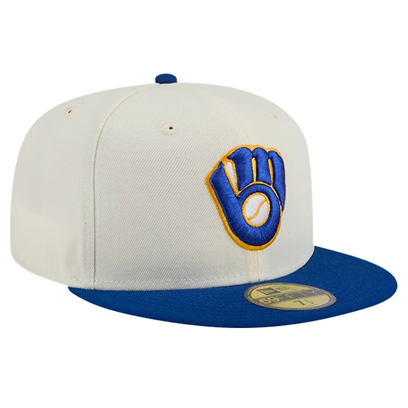 New Era Milwaukee Brewers Cooperstown Collection Chrome 59FIFTY Fitted Hat
