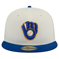 New Era Milwaukee Brewers Cooperstown Collection Chrome 59FIFTY Fitted Hat