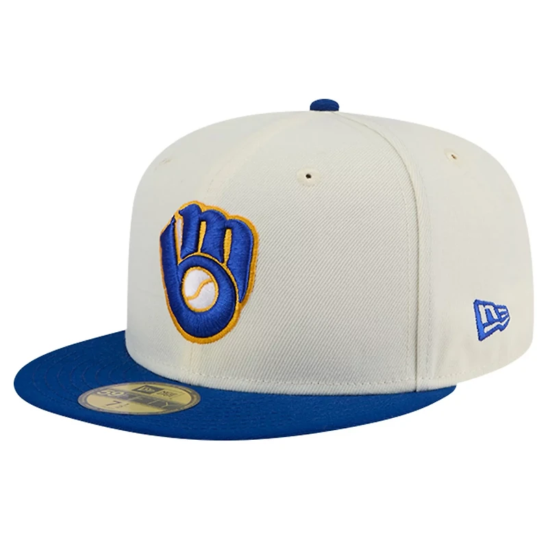 New Era Milwaukee Brewers Cooperstown Collection Chrome 59FIFTY Fitted Hat