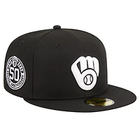 New Era Milwaukee Brewers Logo 59FIFTY Fitted Hat