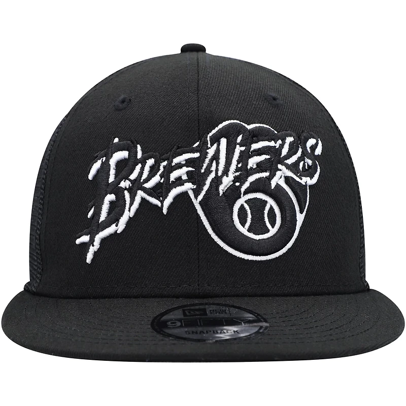 New Era Milwaukee Brewers Street Trucker 9FIFTY Snapback Hat
