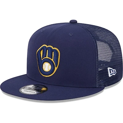 New Era Milwaukee Brewers Team Color Trucker 9FIFTY Snapback Hat