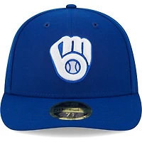 New Era Milwaukee Brewers White Logo Low Profile 59FIFTY Fitted Hat
