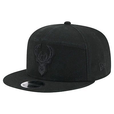 New Era Milwaukee Bucks Adventure Canvas Split Panel 9FIFTY Snapback Hat