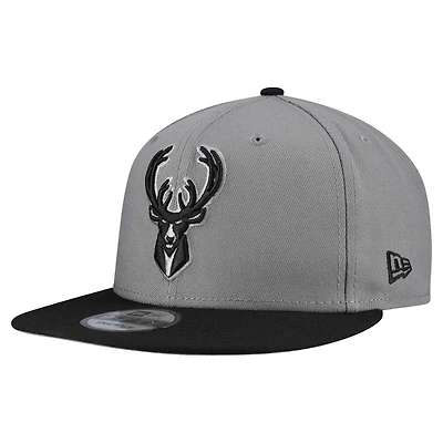 New Era Milwaukee Bucks Core Logo Storm Two-Tone 9FIFTY Snapback Hat
