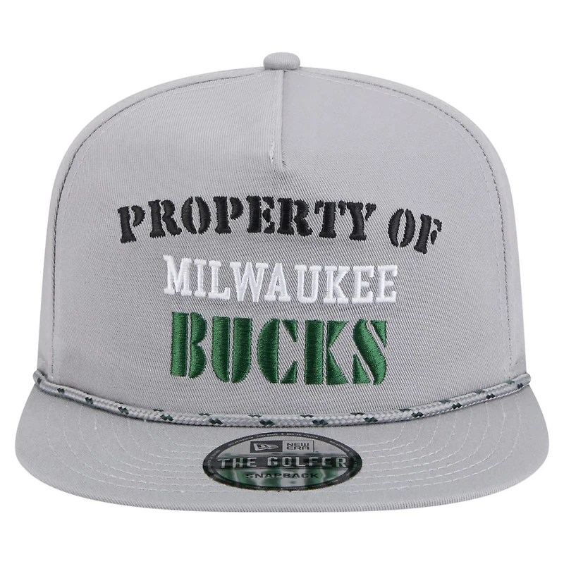 New Era Milwaukee Bucks Throwback Property Of Golfer Snapback Hat