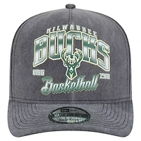 New Era Milwaukee Bucks Throwback Washed Pre-Curved 9FIFTY Snapback Hat