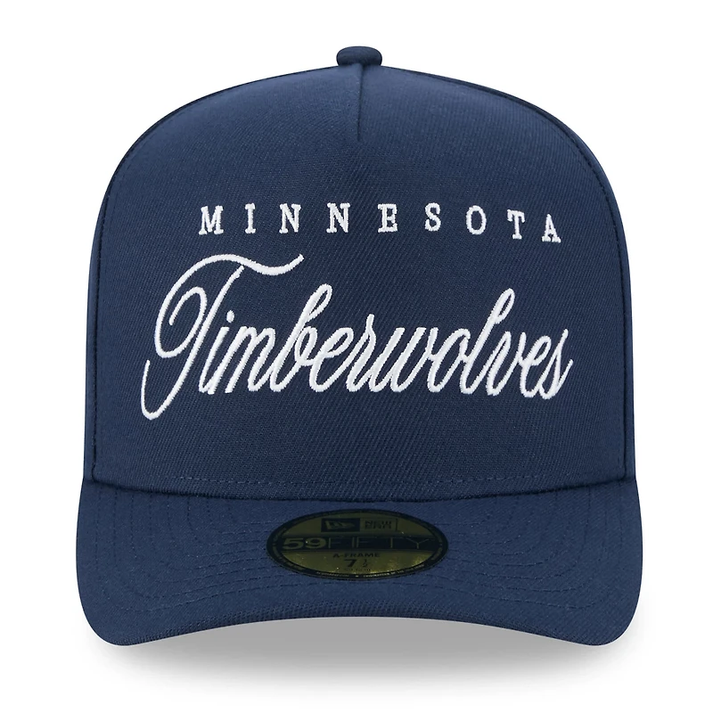New Era Minnesota Timberwolves 2025 NBA Draft A-Frame 59FIFTY Fitted Hat
