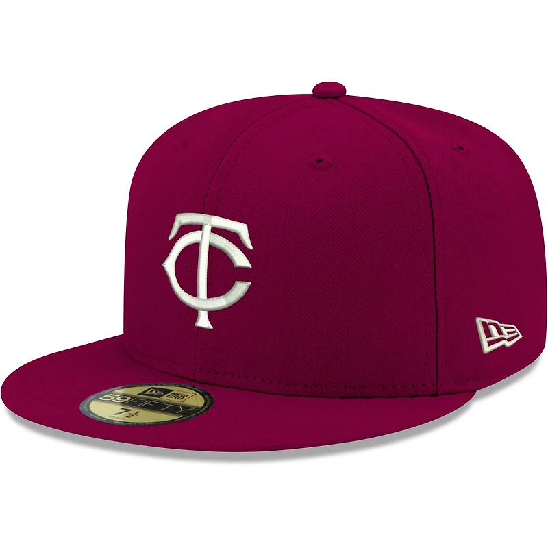 New Era Minnesota Twins White Logo 59FIFTY Fitted Hat